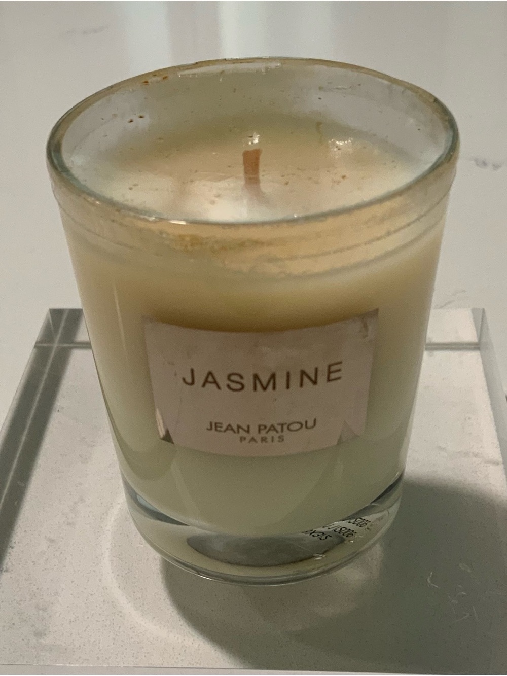 Rare Vintage Jean Patou Paris JASMINE a Scented Candle 2.6 oz Essential Oils.